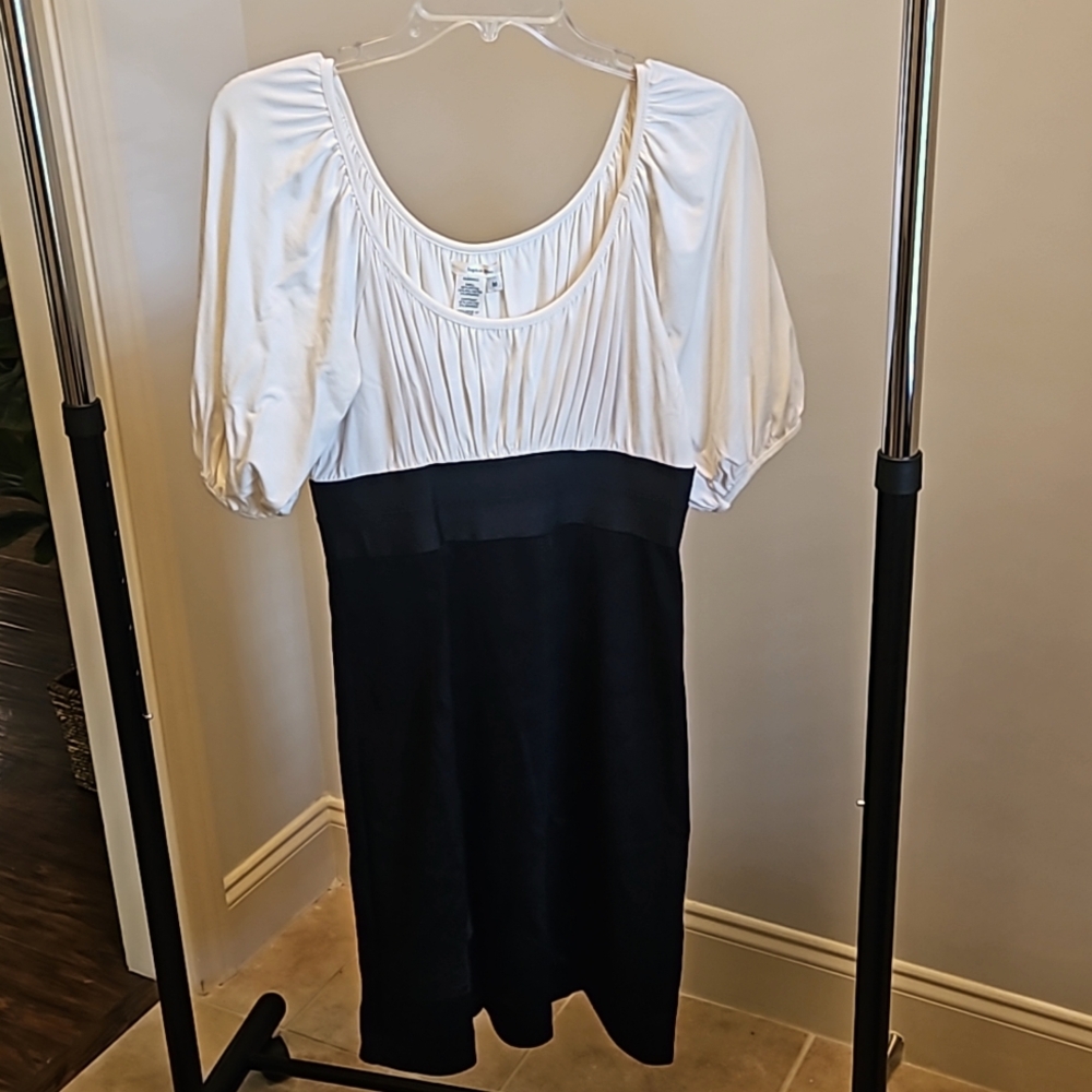 Sophie Max cream and black dress, size Medium